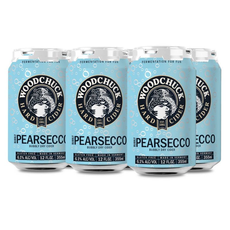 slide 1 of 4, Woodchuck Bubbly Pearsecco Dry Hard Cider - 6pk/12 fl oz Cans, 6 ct; 12 fl oz