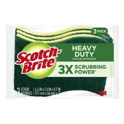 Scotch-Brite Heavy Duty 3 Pack Scrub Sponges 3 ct