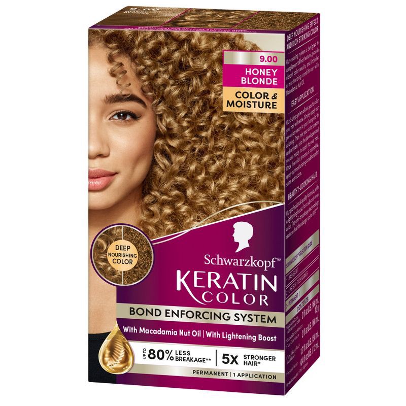 slide 17 of 19, Schwarzkopf Keratin Color Honey Blonde Permanent Hair Color - 6.2 fl oz, 6.2 fl oz