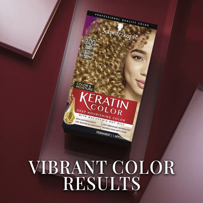 slide 7 of 19, Schwarzkopf Keratin Color Honey Blonde Permanent Hair Color - 6.2 fl oz, 6.2 fl oz