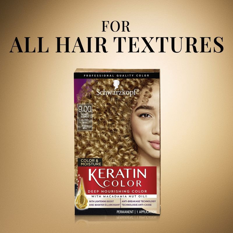 slide 8 of 19, Schwarzkopf Keratin Color Honey Blonde Permanent Hair Color - 6.2 fl oz, 6.2 fl oz