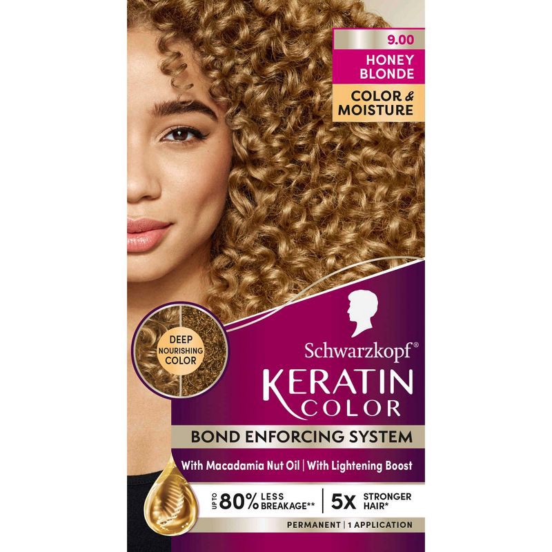 slide 1 of 19, Schwarzkopf Keratin Color Honey Blonde Permanent Hair Color - 6.2 fl oz, 6.2 fl oz