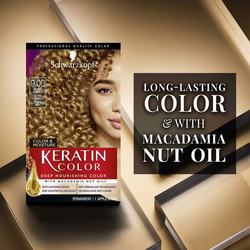 slide 10 of 19, Schwarzkopf Keratin Color Honey Blonde Permanent Hair Color - 6.2 fl oz, 6.2 fl oz