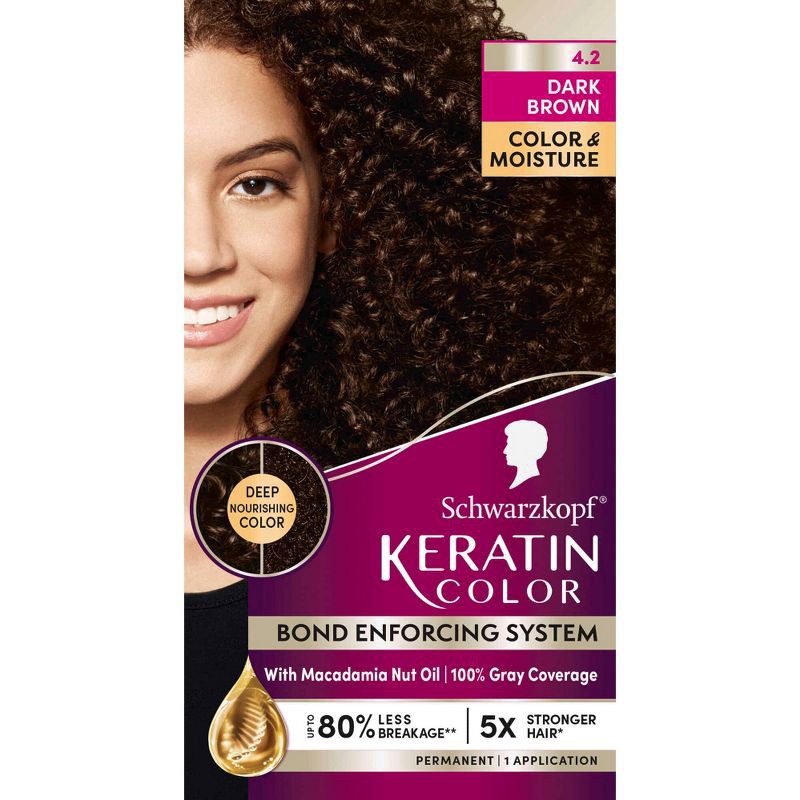 slide 16 of 16, Schwarzkopf Keratin Color Dark Brown Permanent Hair Color - 6.2 fl oz, 6.2 fl oz