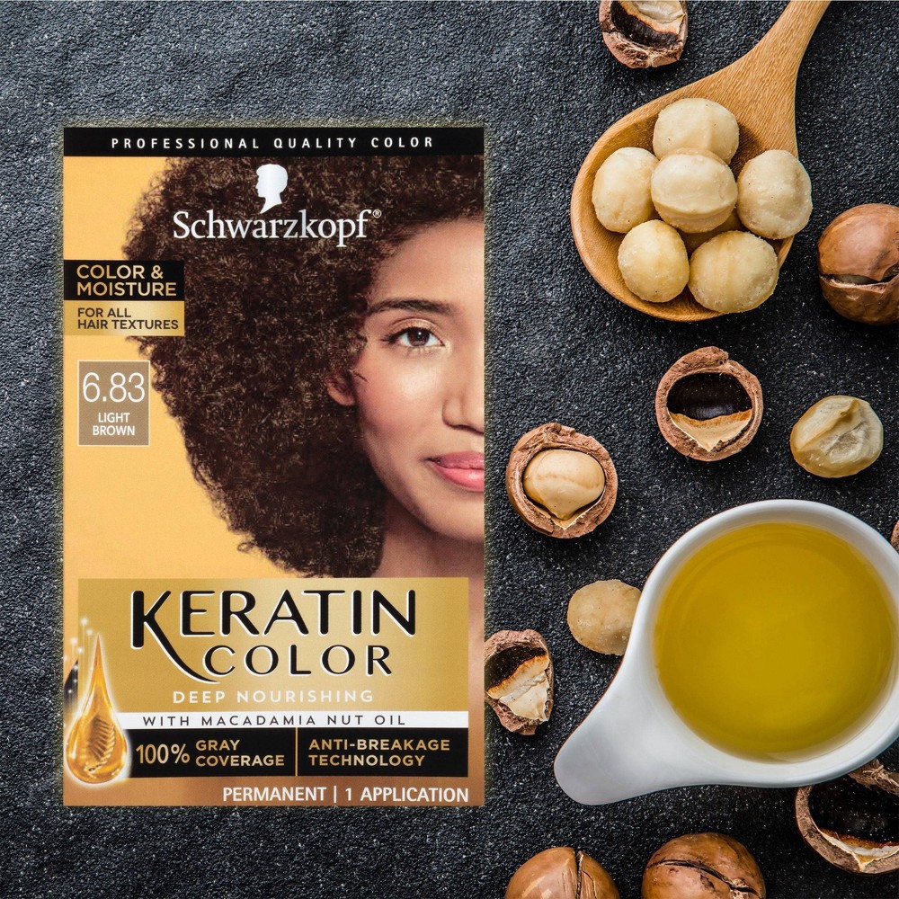 slide 2 of 13, Schwarzkopf Keratin Color Light Brown Permanent Hair Color - 6.2 fl oz, 6.2 oz