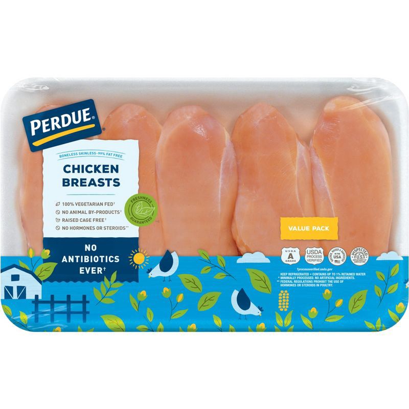 slide 1 of 7, Perdue Fresh Boneless & Skinless Chicken Breasts Value Pack - 2.5-3.8lbs - price per lb, per lb