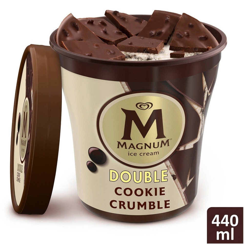 slide 2 of 4, Magnum Tub Double Cookie Crumble Ice Cream, 14.8 oz