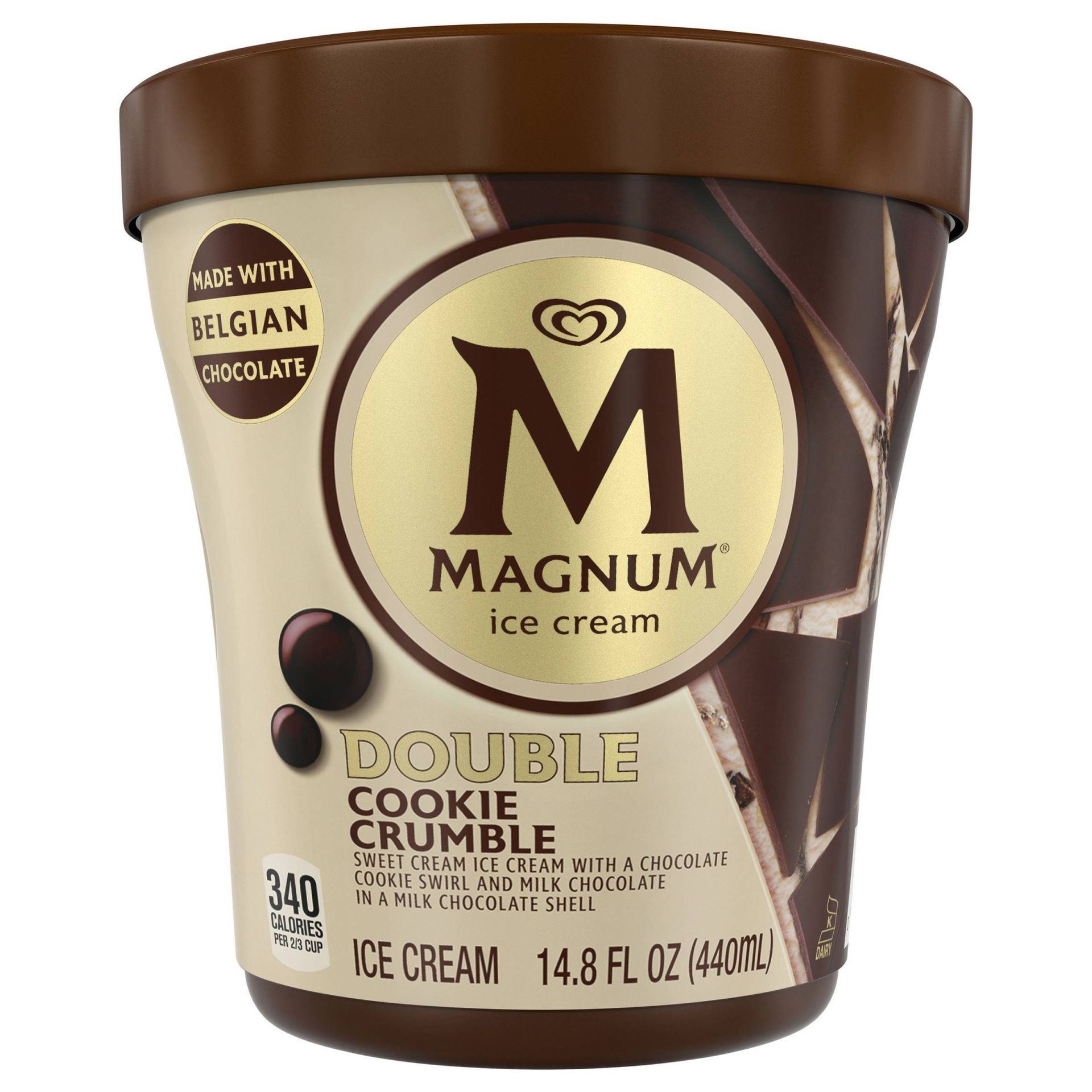 slide 1 of 4, Magnum Tub Double Cookie Crumble Ice Cream, 14.8 oz