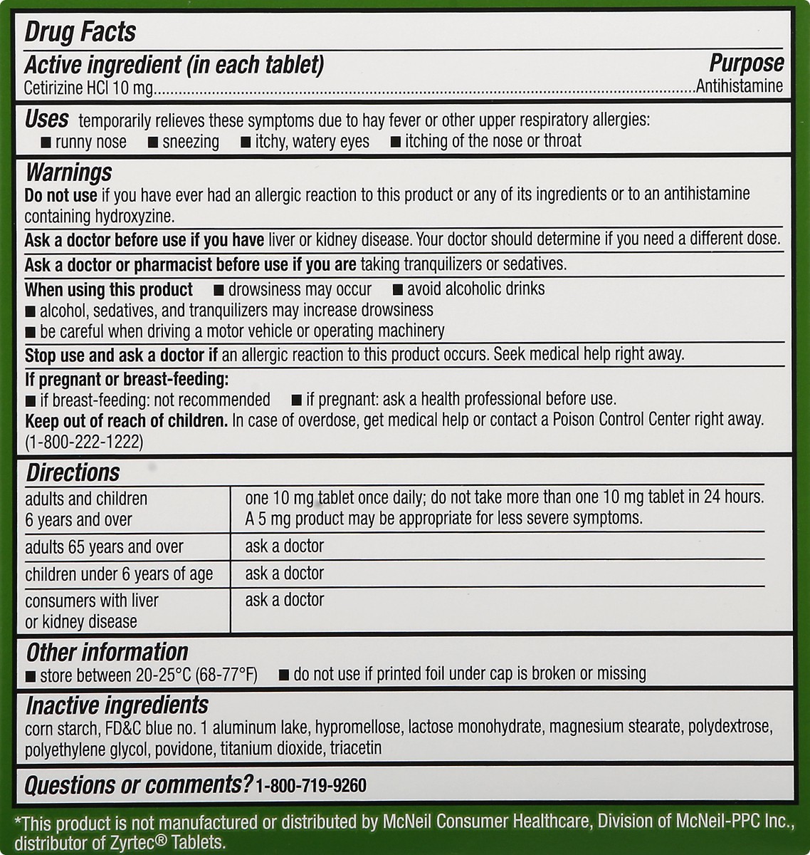 slide 4 of 10, CVS Health Allergy Relief Cetirizine 10Mg Tablets 24-Hour, 1 ct