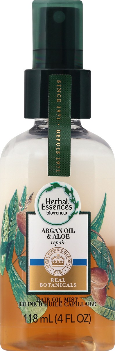 slide 2 of 9, Herbal Essences Bio:Renew Repair Argan Oil & Aloe Hair Oil Mist 118 ml, 4 fl oz