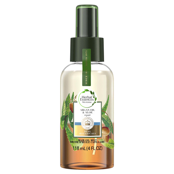 slide 1 of 1, Herbal Essences bio:renew Argan Oil & Aloe Lightweight Repair Hair Oil Mist, 4 oz
