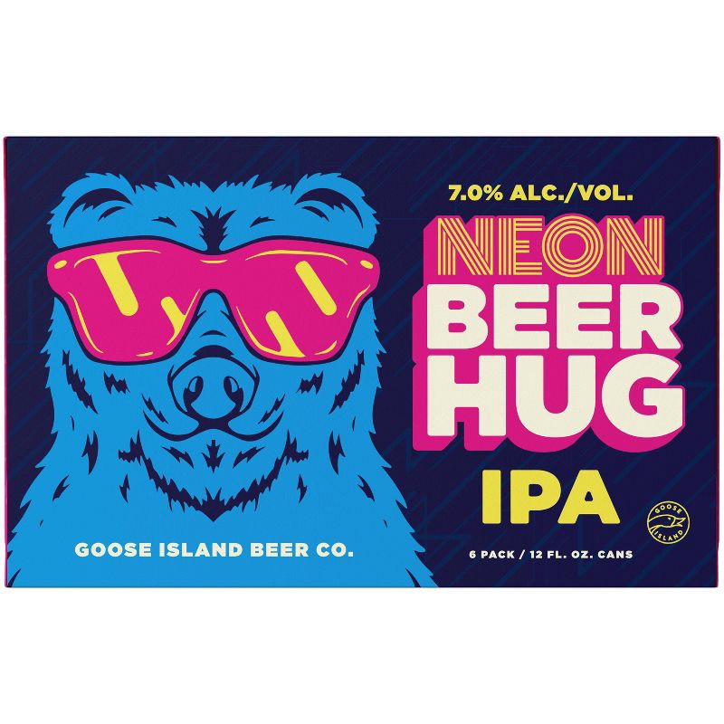 slide 5 of 12, Goose Island Beer Co. Goose Island Neon Beer Hug IPA - 6pk/12 fl oz Cans, 6 ct; 12 fl oz