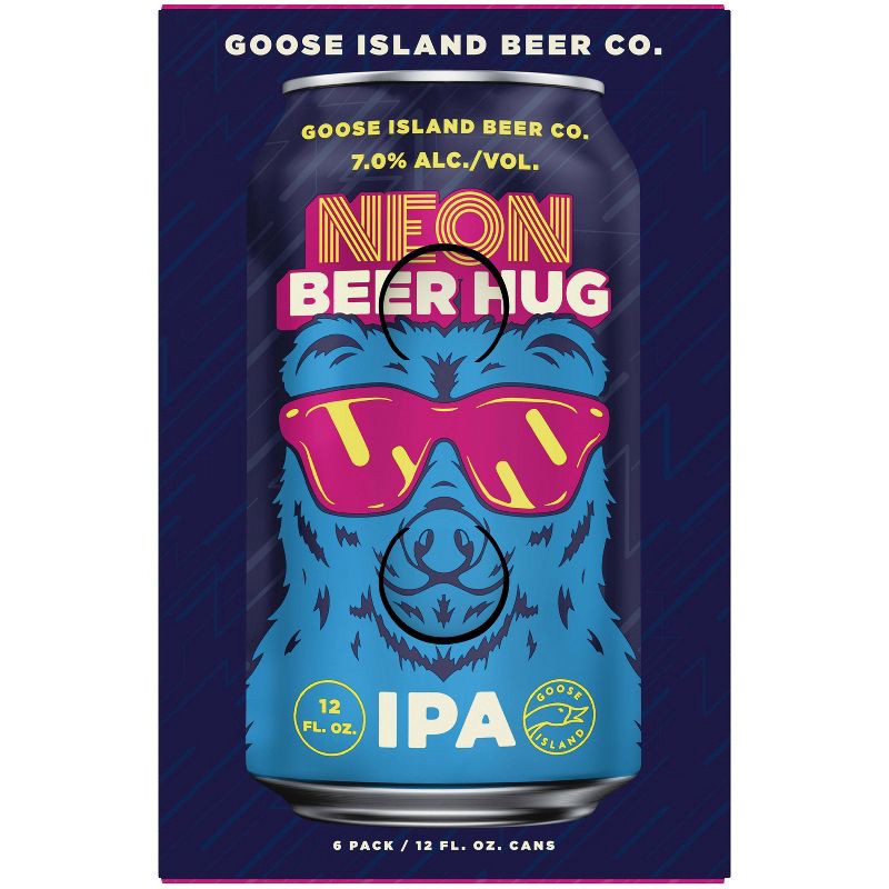 slide 6 of 10, Goose Island Beer Co. Goose Island Neon Beer Hug IPA - 6pk/12 fl oz Cans, 6 ct; 12 fl oz