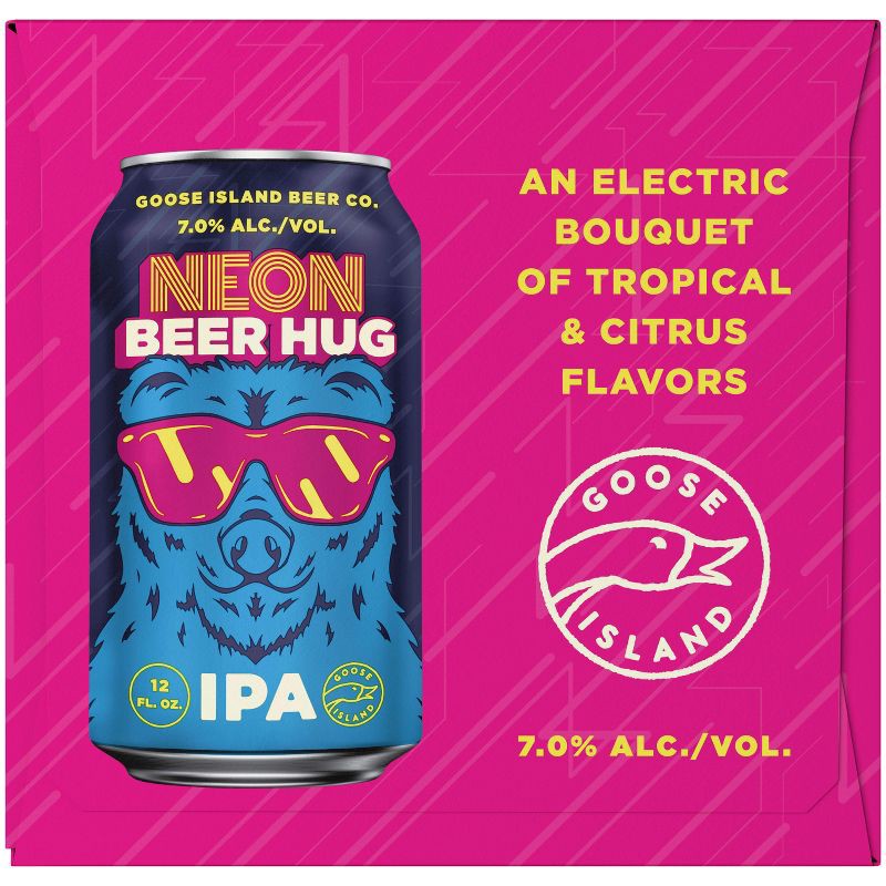 slide 8 of 10, Goose Island Beer Co. Goose Island Neon Beer Hug IPA - 6pk/12 fl oz Cans, 6 ct; 12 fl oz