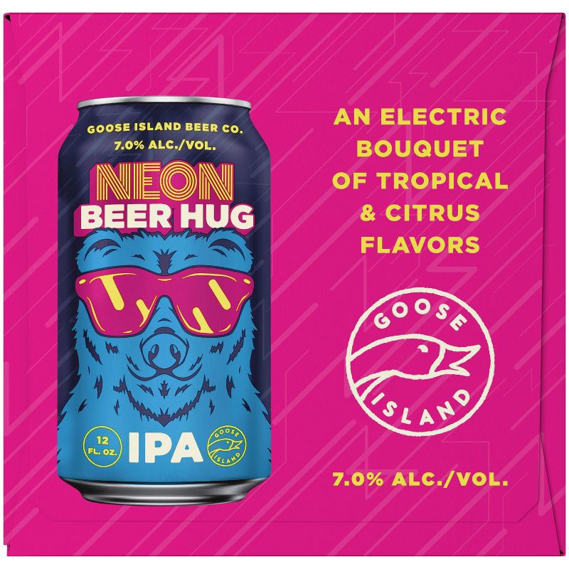 slide 8 of 12, Goose Island Beer Co. Goose Island Neon Beer Hug IPA - 6pk/12 fl oz Cans, 6 ct; 12 fl oz