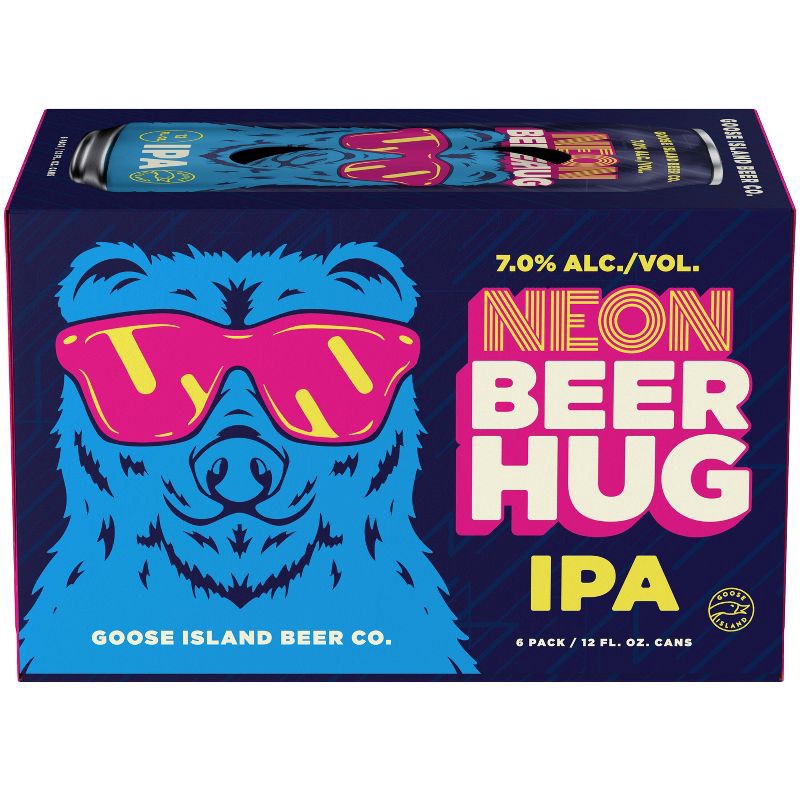 slide 9 of 12, Goose Island Beer Co. Goose Island Neon Beer Hug IPA - 6pk/12 fl oz Cans, 6 ct; 12 fl oz