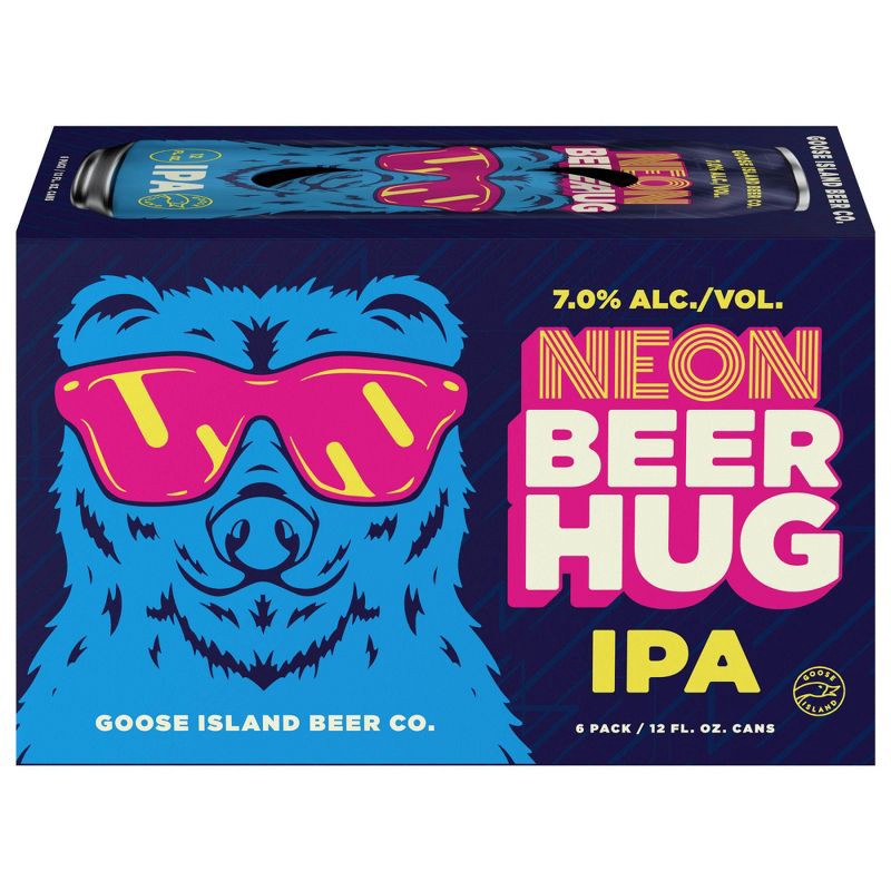 slide 1 of 10, Goose Island Beer Co. Goose Island Neon Beer Hug IPA - 6pk/12 fl oz Cans, 6 ct; 12 fl oz