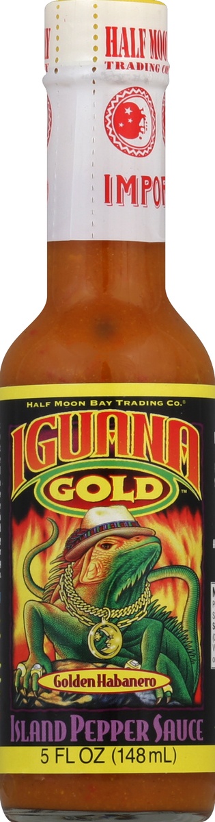 slide 2 of 2, Iguana Gold Island Pepper Sauce, 5 oz