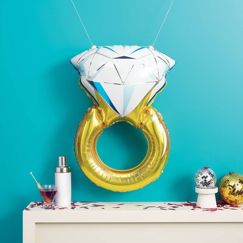 slide 2 of 4, Diamond Ring Foil Balloon - Spritz™, 1 ct