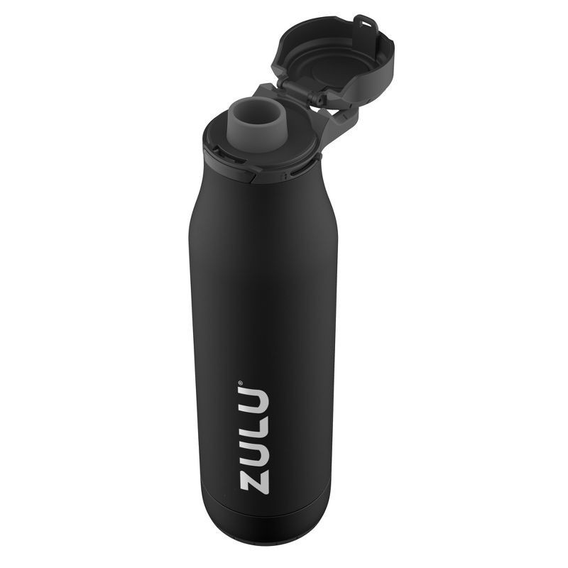 slide 2 of 6, Zulu Ace 24oz Stainless Steel Water Bottle - Black, 24 oz