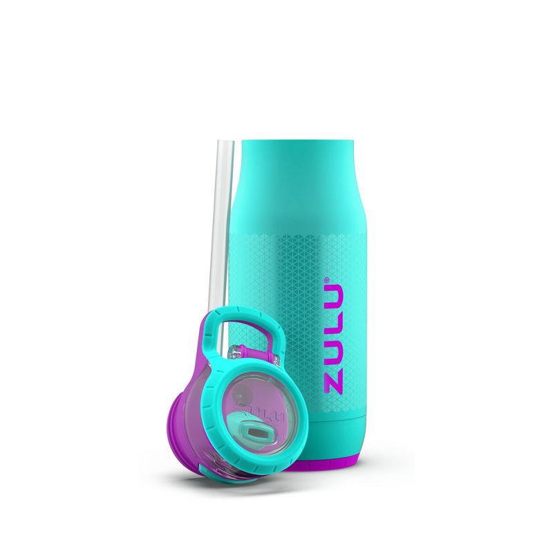 slide 5 of 5, Zulu Chase 14oz Stainless Steel Water Bottle - Teal, 1 ct
