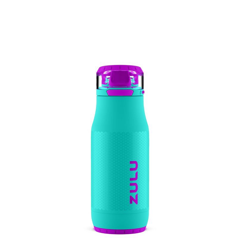 slide 1 of 5, Zulu Chase 14oz Stainless Steel Water Bottle - Teal, 1 ct
