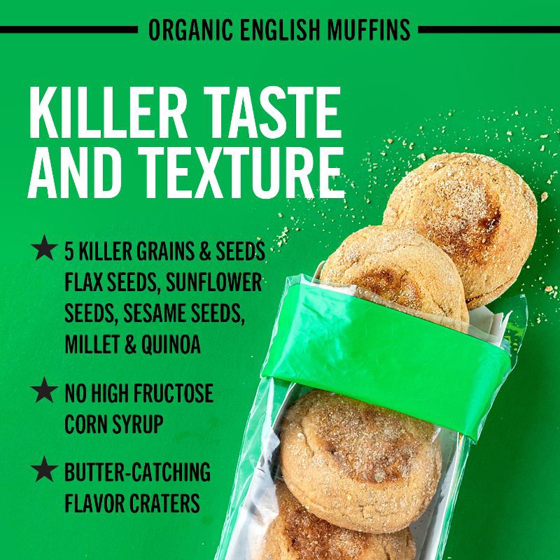 slide 2 of 15, Dave's Killer Bread Organic Rockin' Grains English Muffins - 13.2oz/6ct, 6 ct; 13.2 oz