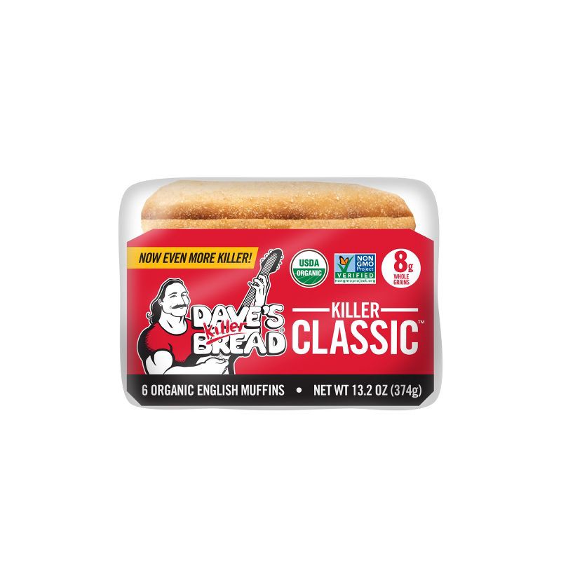 slide 15 of 15, Dave's Killer Bread Organic Classic English Muffins - 13.2oz/6ct, 6 ct; 13.2 oz