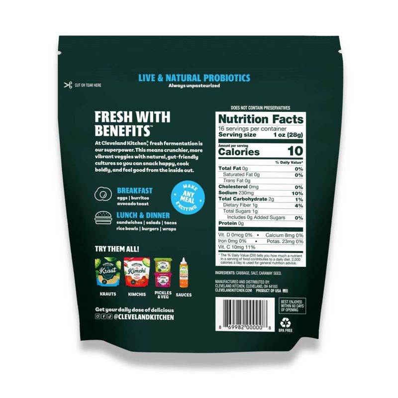 slide 2 of 5, Cleveland Kitchen Classic Sauerkraut - 16oz, 16 oz