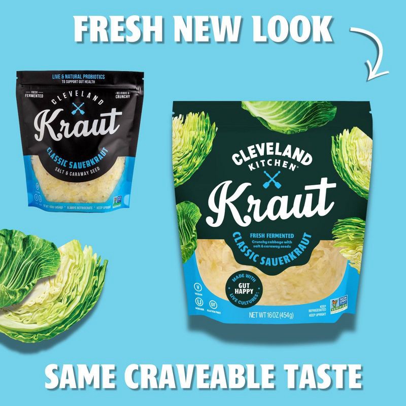 slide 4 of 5, Cleveland Kitchen Classic Sauerkraut - 16oz, 16 oz