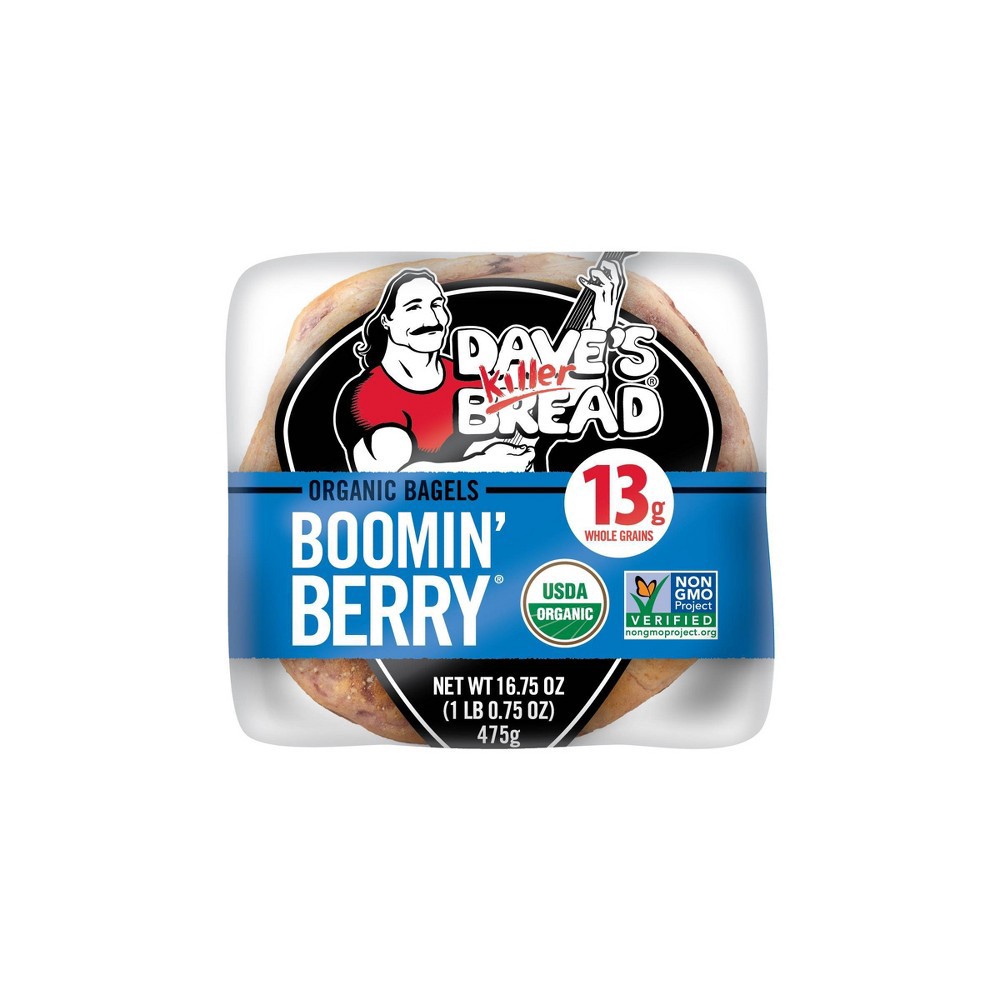 Dave's Killer Bread® Boomin' Berry® Organic Bagels 16.75 oz. Bag 16.75
