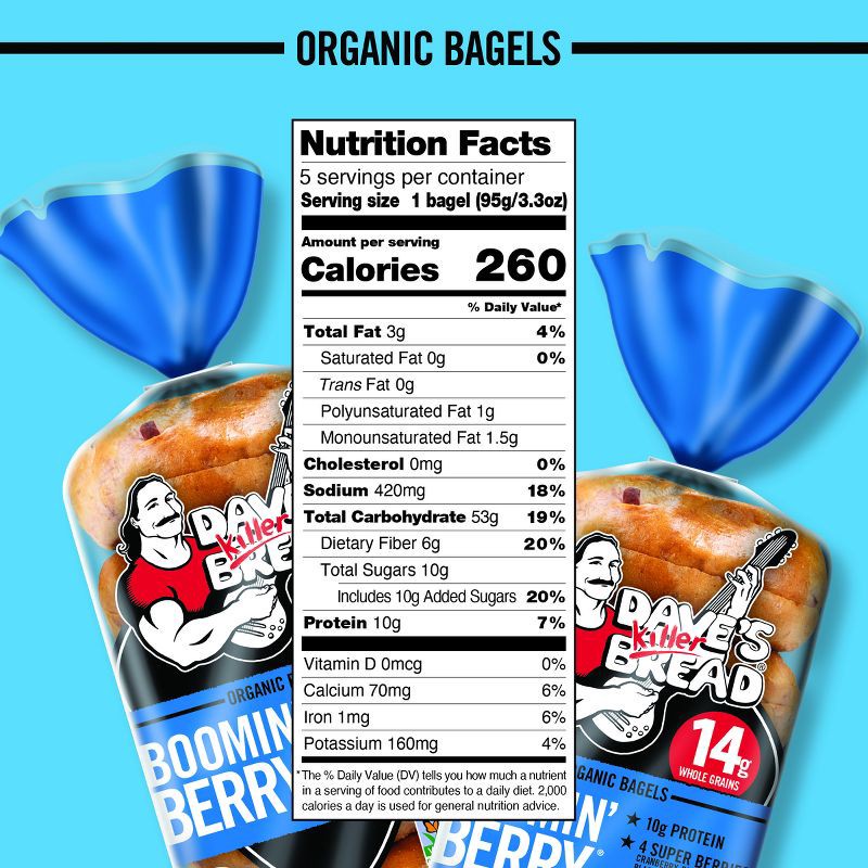 slide 7 of 16, Dave's Killer Bread Organic Boomin Berry Bagels - 16.75oz/5ct, 16.75 oz, 5 ct