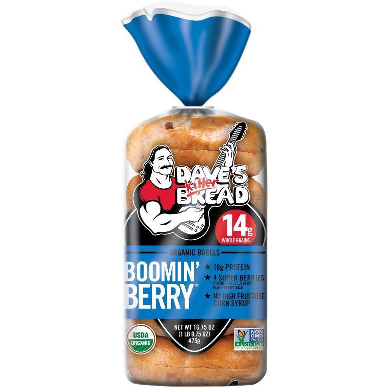 slide 1 of 16, Dave's Killer Bread Organic Boomin Berry Bagels - 16.75oz/5ct, 16.75 oz, 5 ct