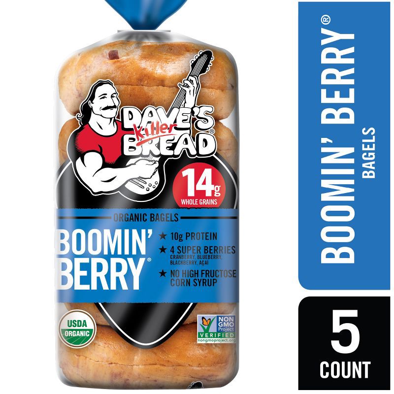 slide 9 of 16, Dave's Killer Bread Organic Boomin Berry Bagels - 16.75oz/5ct, 16.75 oz, 5 ct