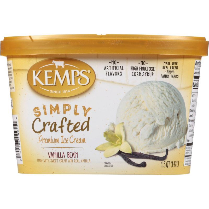 slide 2 of 5, Kemps Simply Crafted Vanilla Bean Ice Cream 48oz, 48 oz