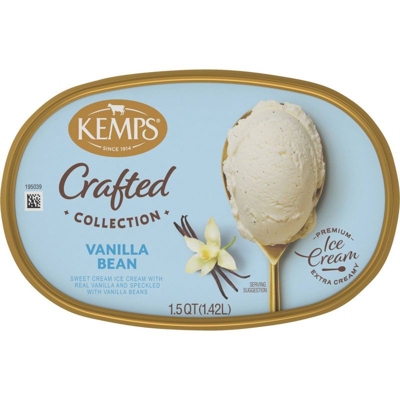 slide 7 of 8, Kemps Crafted Collection Vanilla Bean Ice Cream - 1.5qt, 48 oz