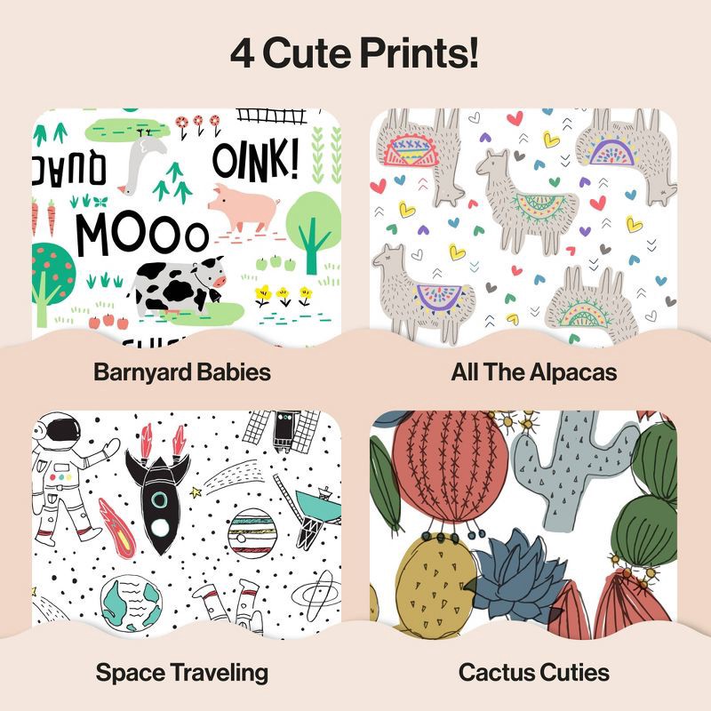 slide 2 of 9, The Honest Company Clean Conscious Diapers Four Print Pack - Size 4 - 104ct, 4 x 104 ct