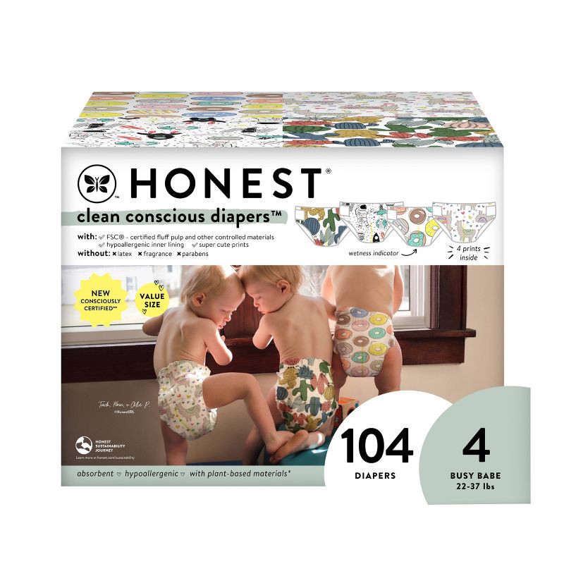 The Honest Company Clean Conscious Disposable Diapers Giraffes