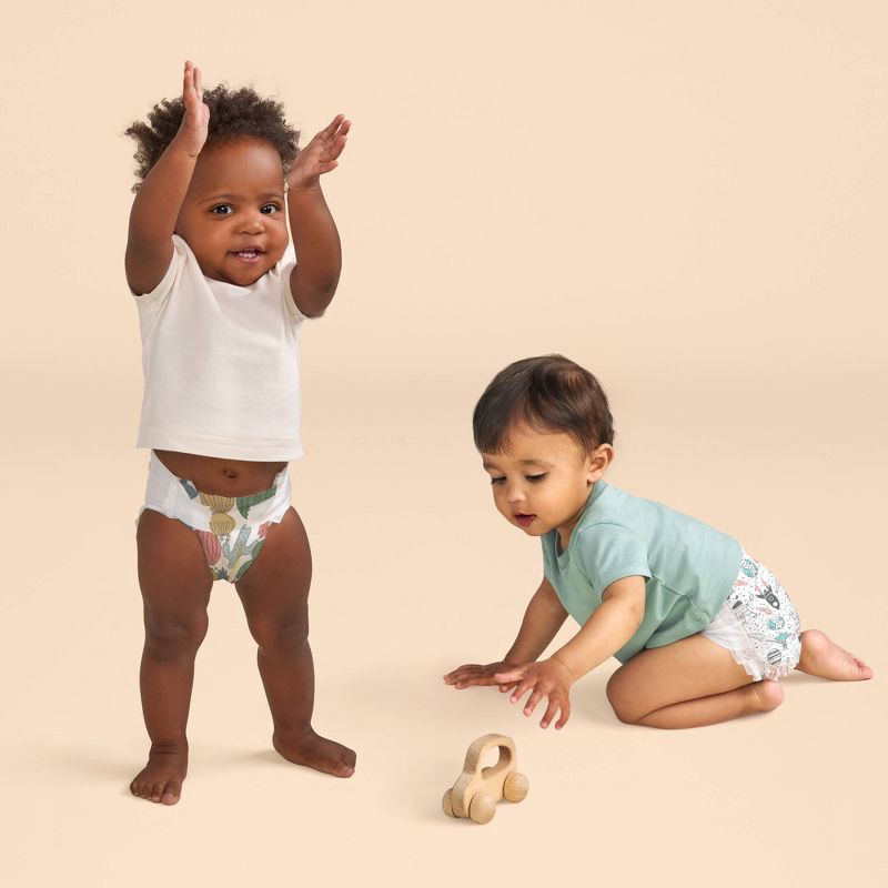 slide 7 of 9, The Honest Company Clean Conscious Diapers Four Print Pack - Size 4 - 104ct, 4 x 104 ct