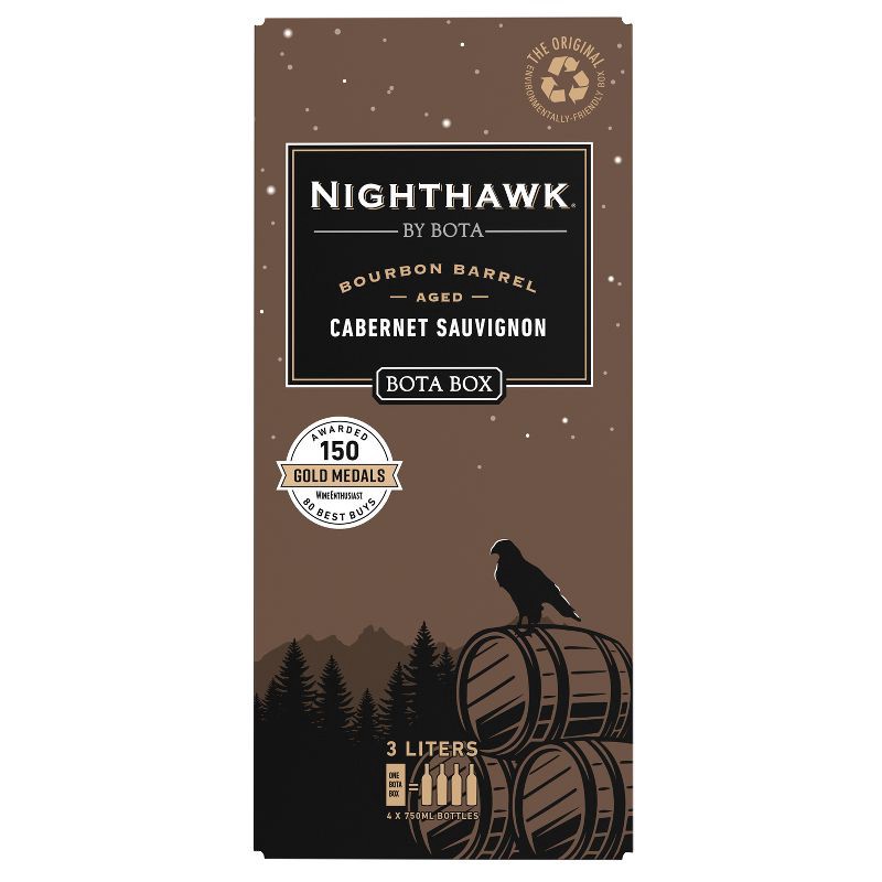 slide 1 of 7, Bota Box Nighthawk Cabernet Red Wine - 3L Box, 3 liter