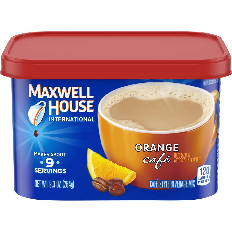 slide 1 of 1, Maxwell House International Coffee Orange Caf, 9.3 oz