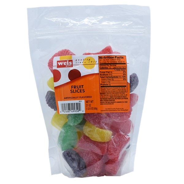 slide 1 of 1, Weis Quality Fruit Slices Candy, 21 oz