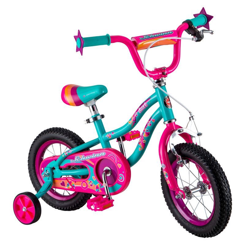 slide 2 of 7, Schwinn Duet 12" Kids' Bike - Teal Blue, 1 ct