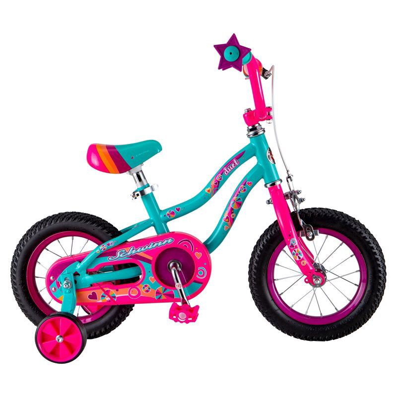 slide 5 of 7, Schwinn Duet 12" Kids' Bike - Teal Blue, 1 ct