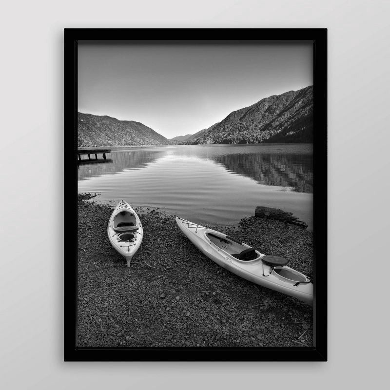 slide 1 of 5, 16" x 20" Poster Frame Black - Threshold™: Modern Style, MDF Material, Acrylic Glazing, Wall Mount, 1 ct