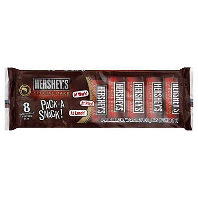 slide 1 of 1, Hershey's Special Dark Pack-A-Snack Miniatures, 3.92 oz