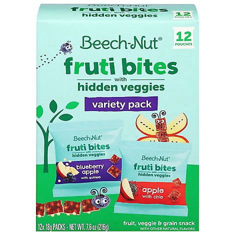 slide 1 of 1, Beech-nut Fruti Bites Toddler Snack With Hidden Veggies, Fruit Snack Variety Pack - 12 CT, 12 ct