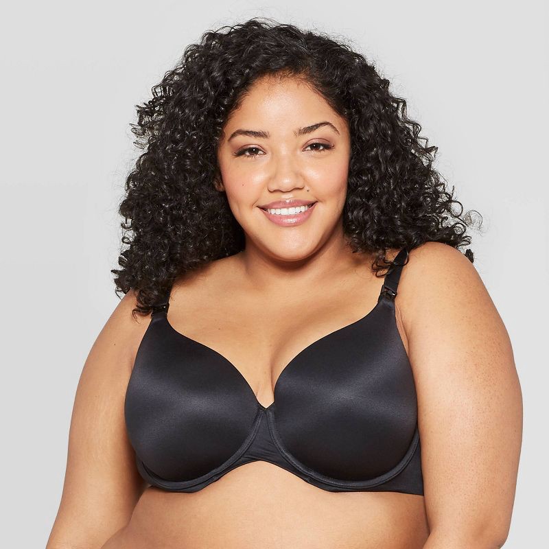 slide 1 of 4, Women's Nursing Full Coverage T-Shirt Bra - Auden™ Black 40DDD: Maternity, Adjustable Convertible Straps, 1 ct