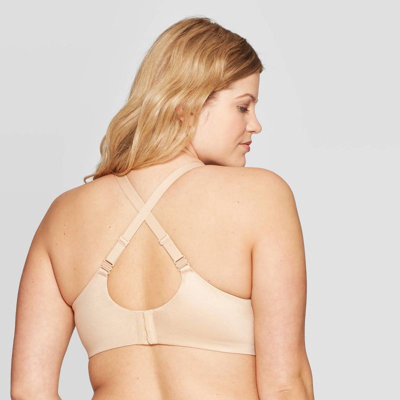 slide 5 of 5, Women's Nursing Full Coverage T-Shirt Bra - Auden™ Pearl Tan 40DD: Adjustable Convertible Straps, 1 ct