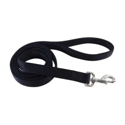 Coastal Double-Ply Dog Leash, Black, Medium/Large - 1" x 4'